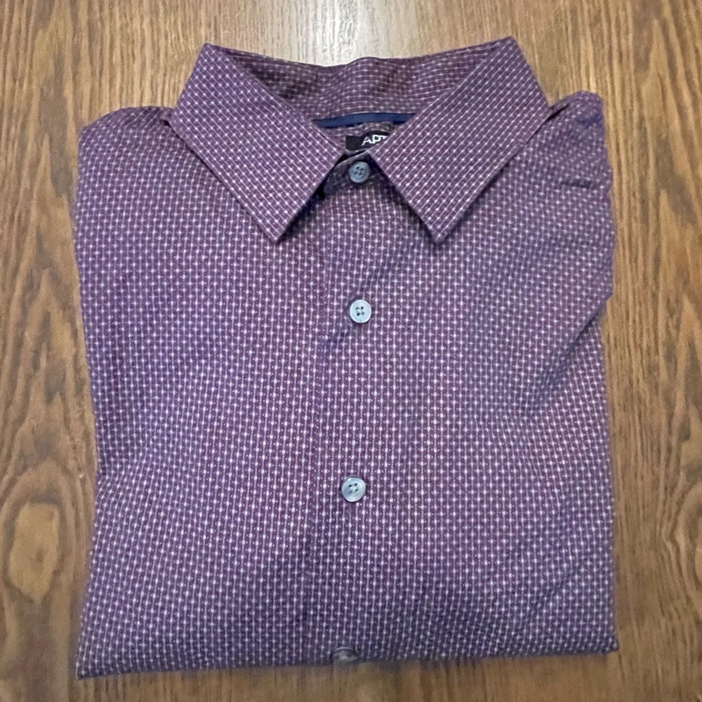 Apt. 9 Men's Burgundy Casual Button Down Shirt